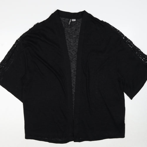 Divided by H&M Womens Black V-Neck Polyester Cardigan Jumper Size M