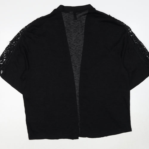 Divided by H&M Womens Black V-Neck Polyester Cardigan Jumper Size M