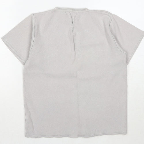 No Excess Womens Grey V-Neck Viscose Pullover Jumper Size S