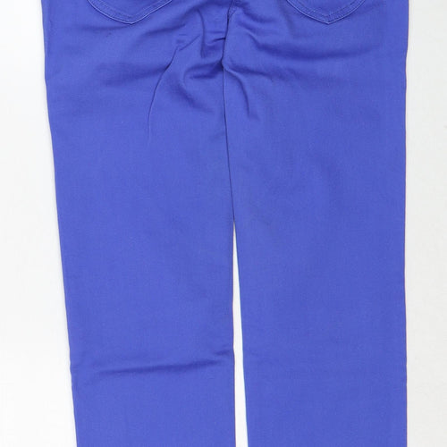 Savoir Womens Blue Cotton Straight Jeans Size 10 Regular Zip