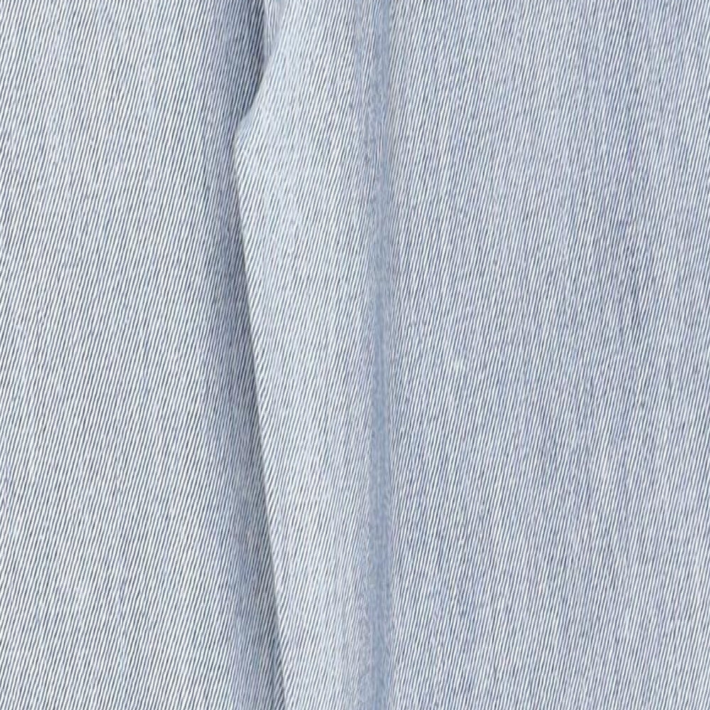 River Island Womens Blue Cotton Mom Jeans Size 6 Regular Zip