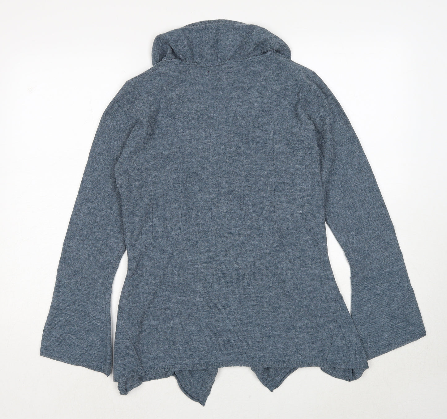 Joe Browns Womens Blue V-Neck Acrylic Cardigan Jumper Size 12