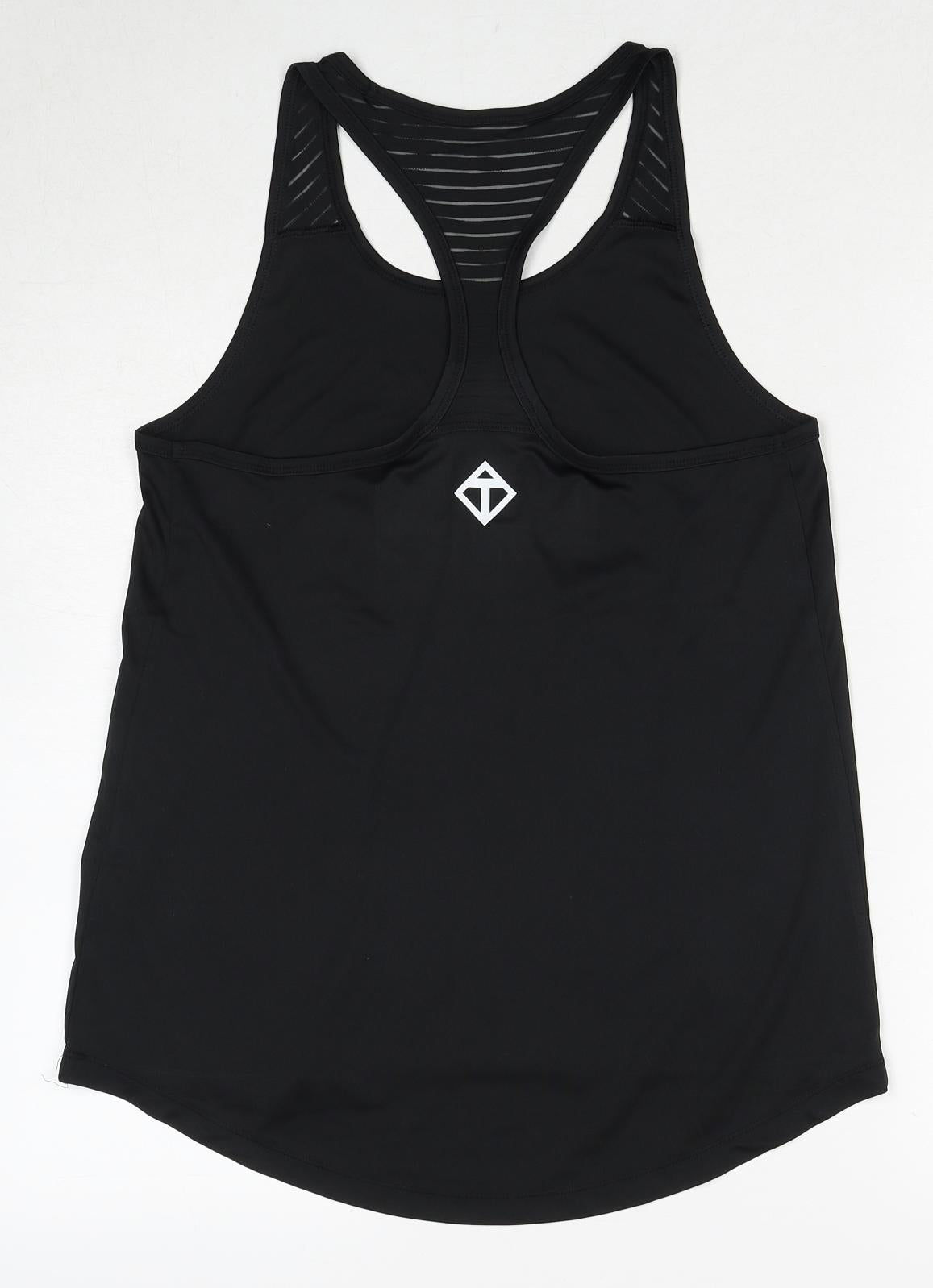 Takiboo Womens Black Polyester Pullover Tank Size S Scoop Neck Pullover - Slogan