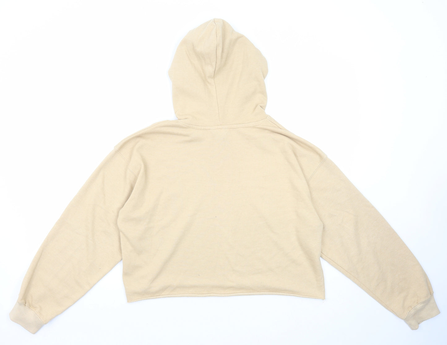 New Look Womens Beige Cotton Pullover Hoodie Size M Pullover