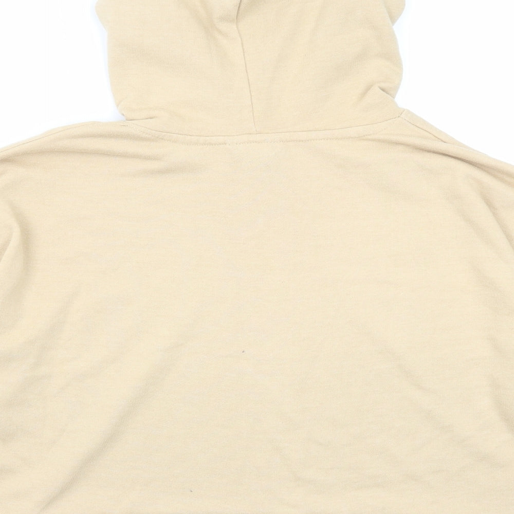 New Look Womens Beige Cotton Pullover Hoodie Size M Pullover