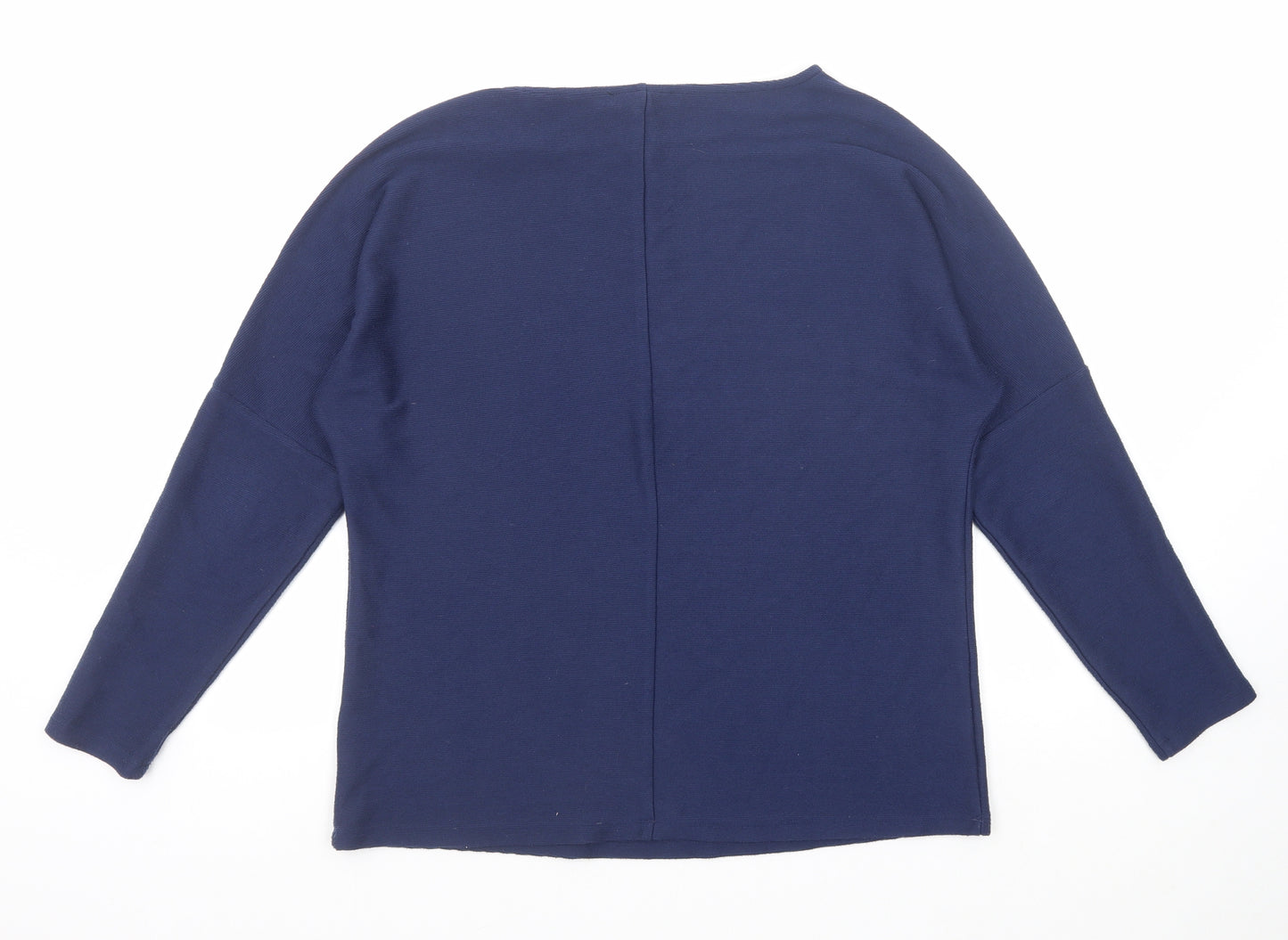 Very Womens Blue Round Neck Polyester Pullover Jumper Size 14