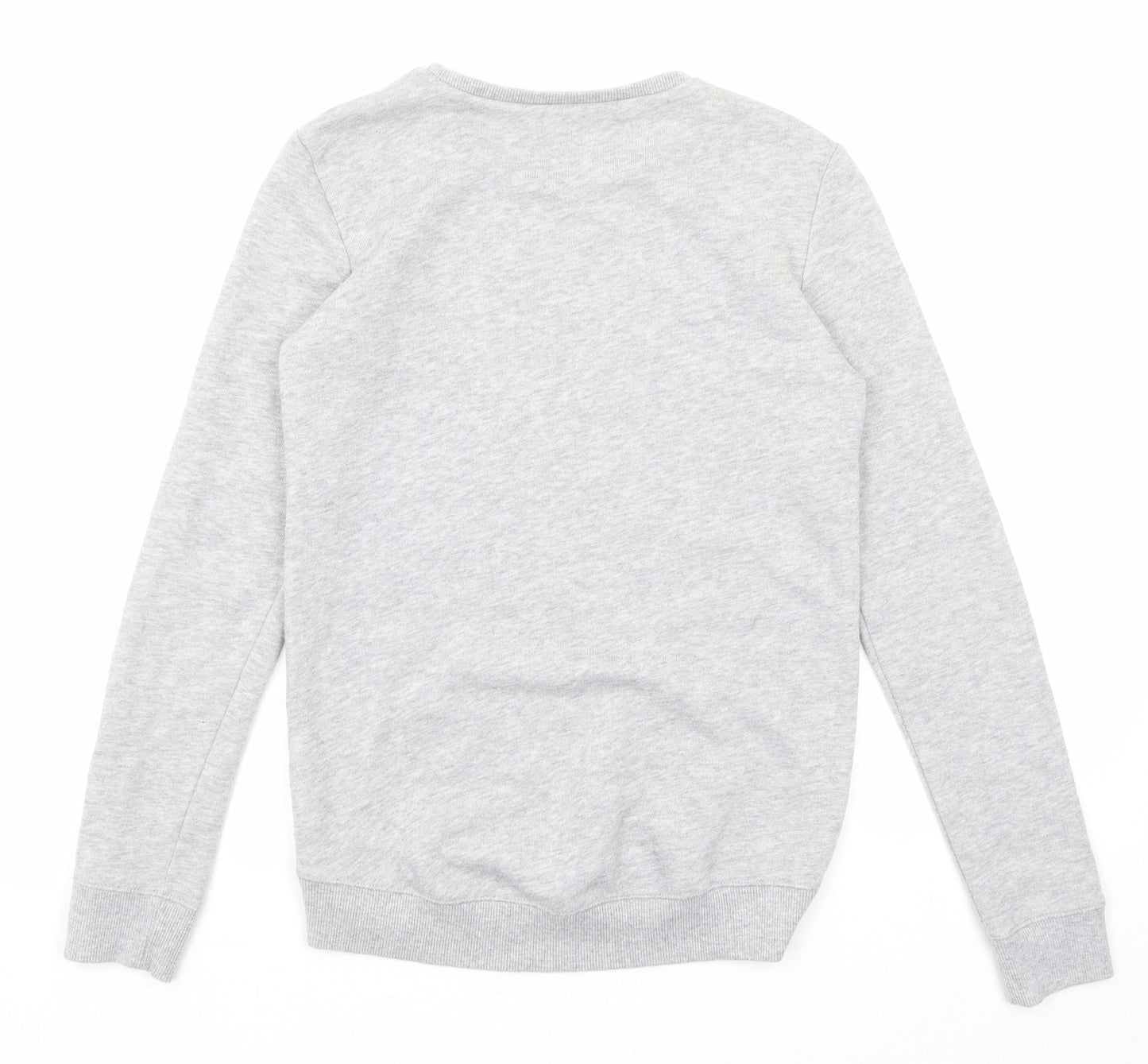 United Colors of Benetton Girls Grey Polyester Pullover Sweatshirt Size 11-12 Years Pullover