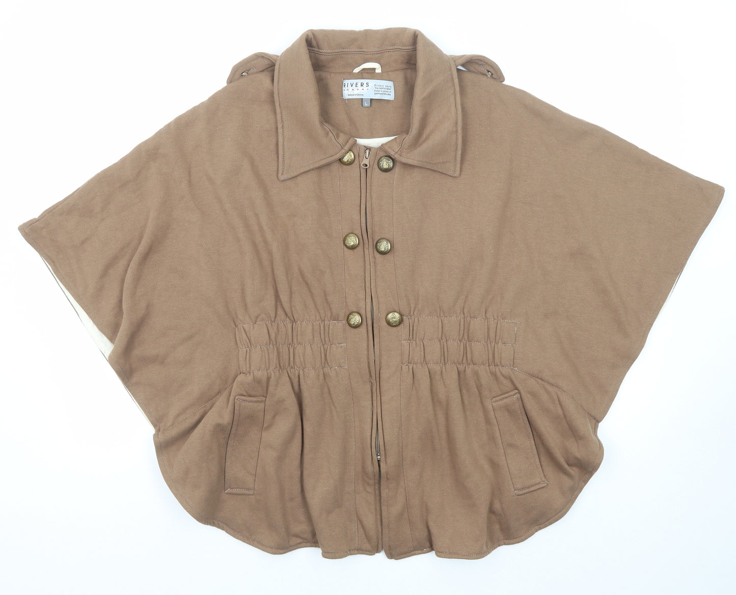 Rivers Womens Brown Jacket Size L Zip
