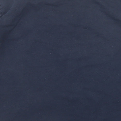 Lands' End Womens Blue Cotton Basic T-Shirt Size XS Round Neck - Lace Sleeve