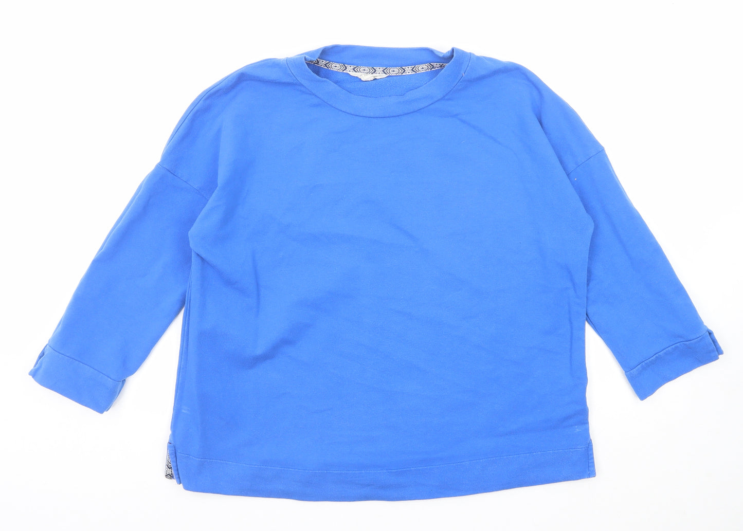 White Stuff Womens Blue Cotton Pullover Sweatshirt Size 12 Pullover