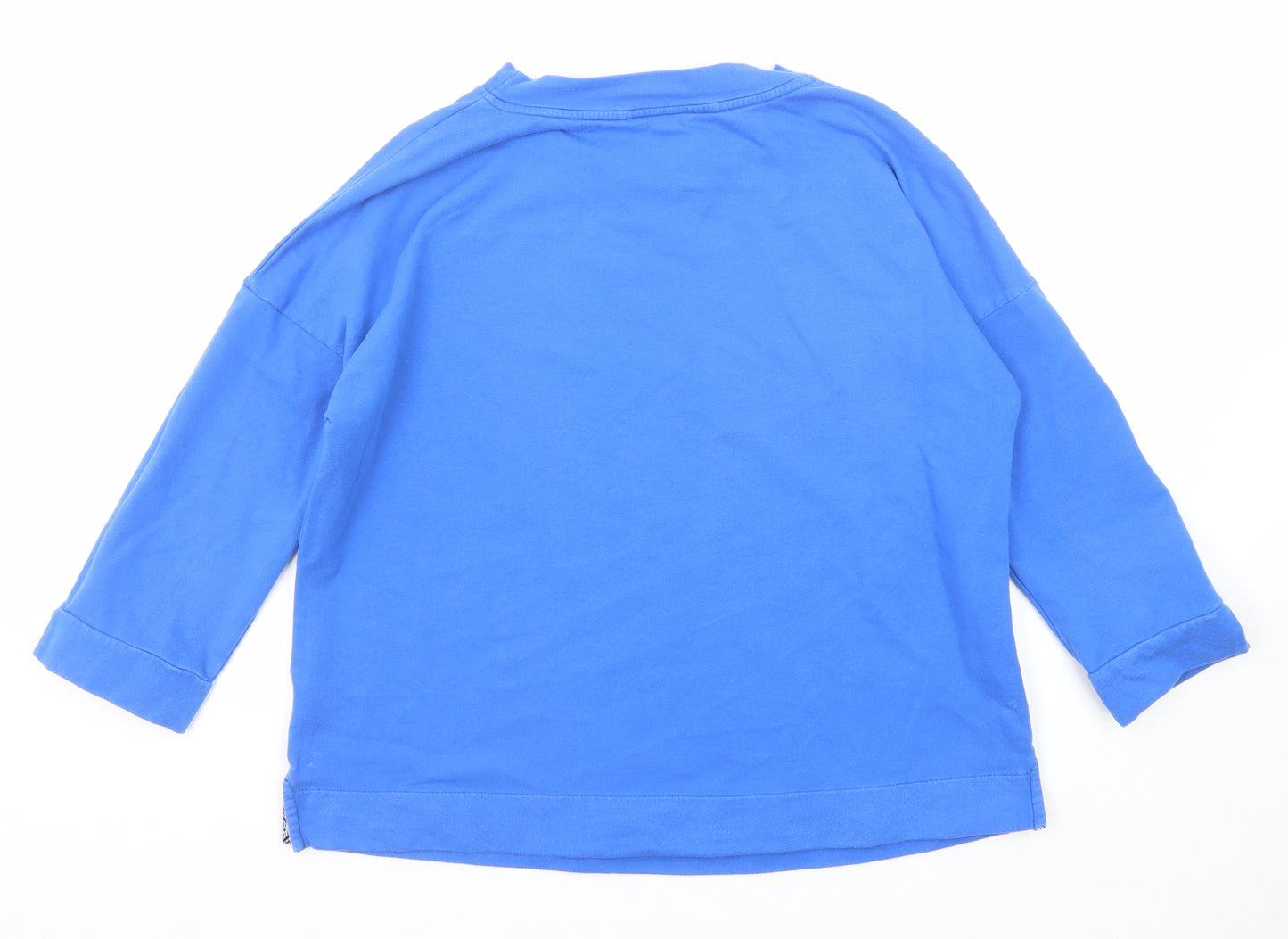 White Stuff Womens Blue Cotton Pullover Sweatshirt Size 12 Pullover