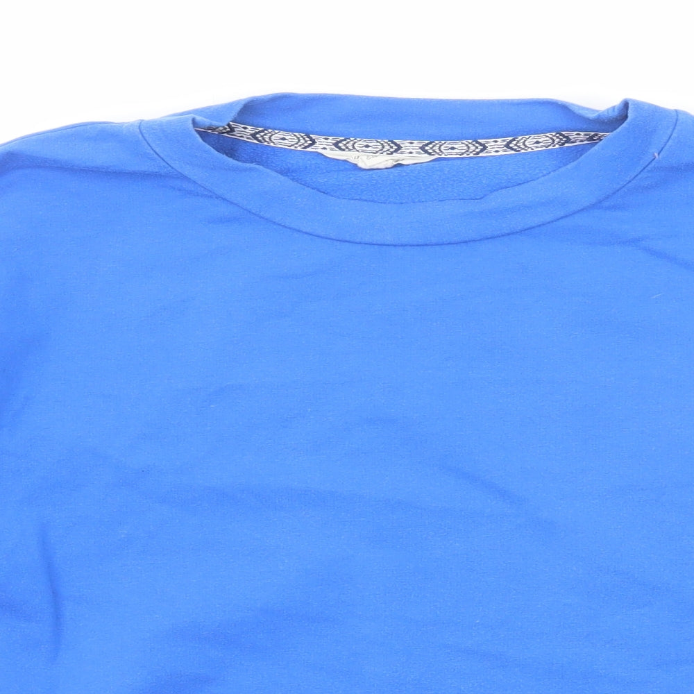 White Stuff Womens Blue Cotton Pullover Sweatshirt Size 12 Pullover