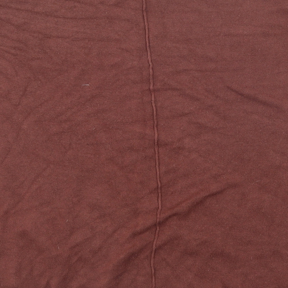 Noisy may Womens Brown Boat Neck Acrylic Pullover Jumper Size XL