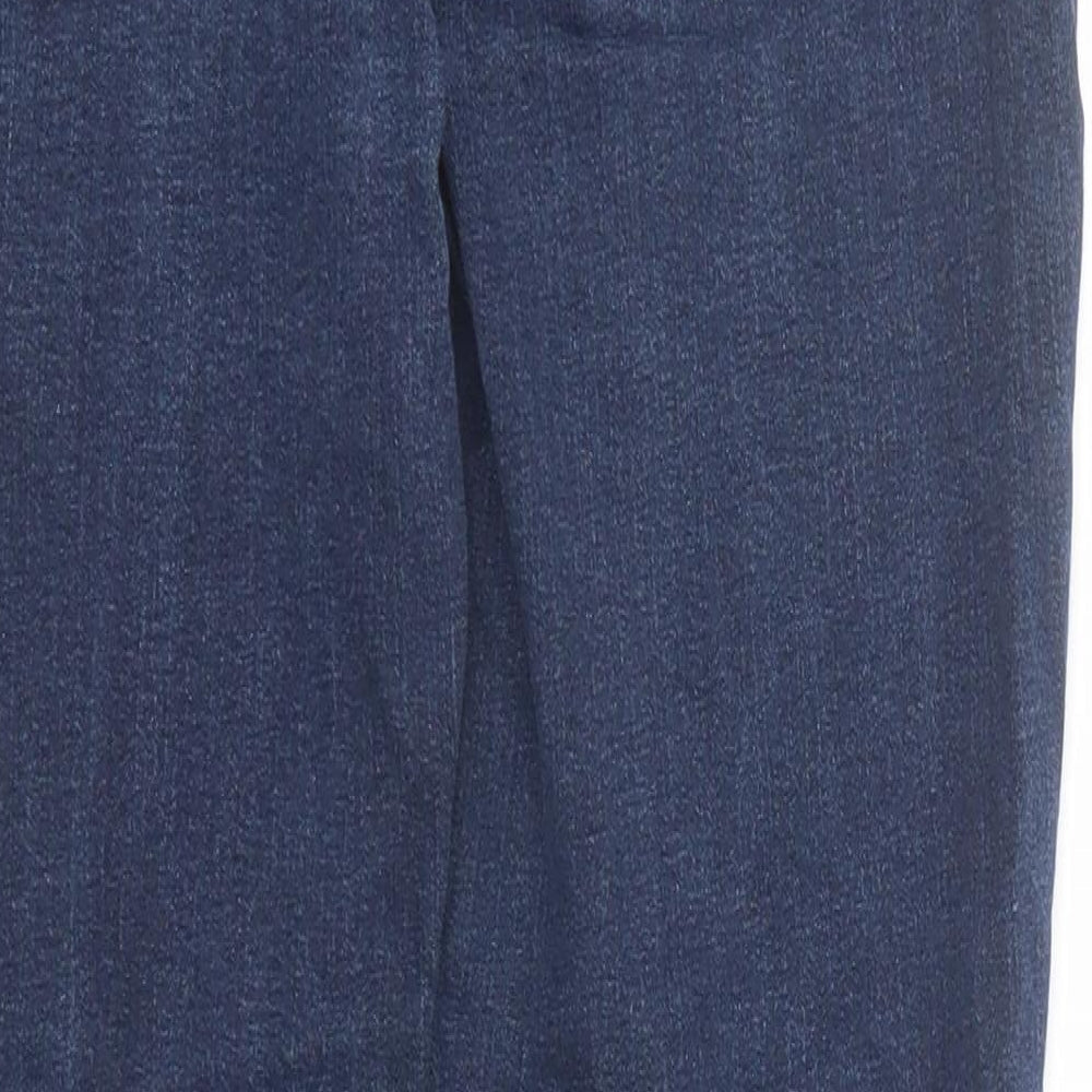Marks and Spencer Boys Blue Cotton Straight Jeans Size 11-12 Years Regular Zip