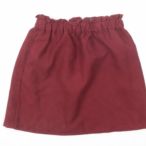 Divided by H&M Womens Red Polyester A-Line Skirt Size 8