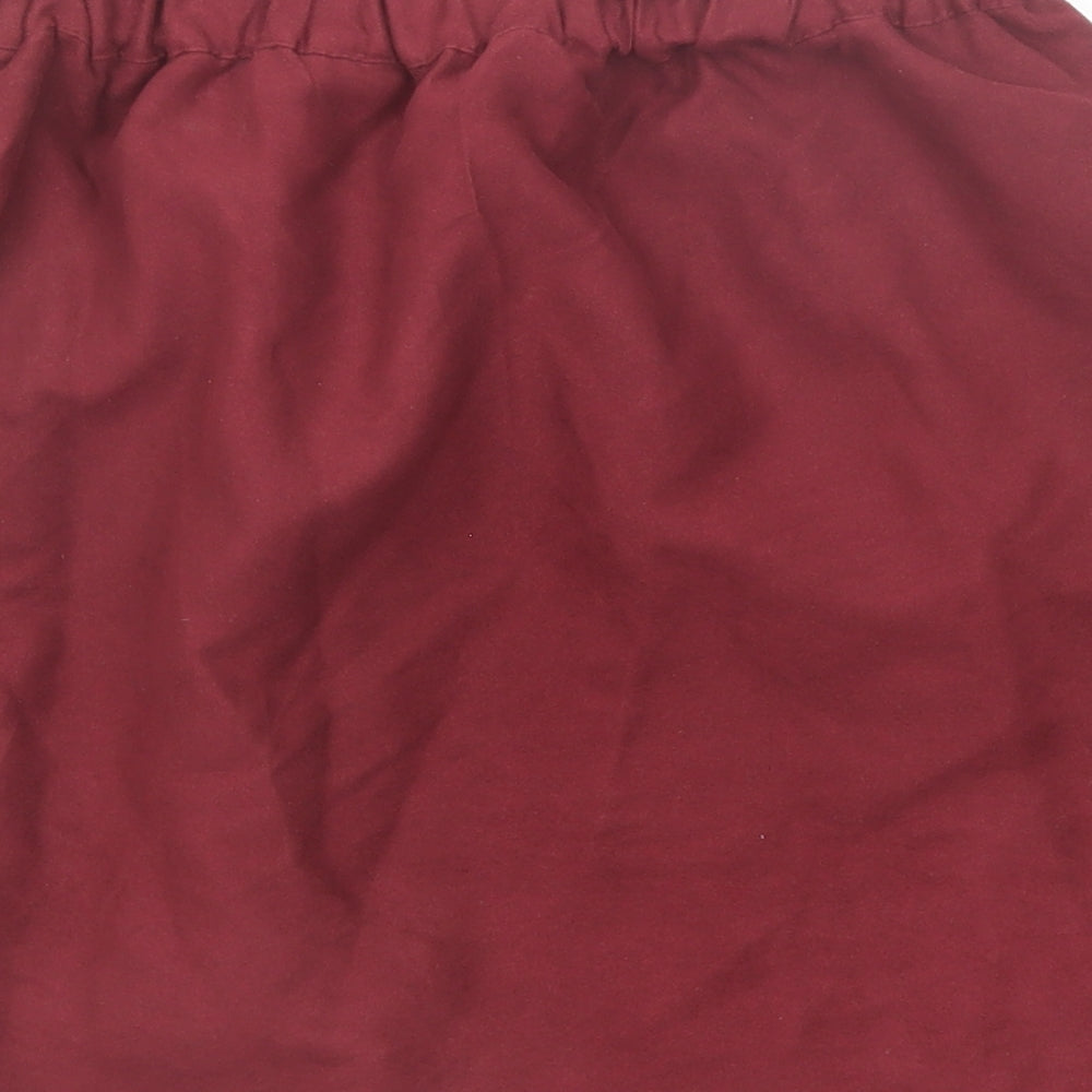 Divided by H&M Womens Red Polyester A-Line Skirt Size 8