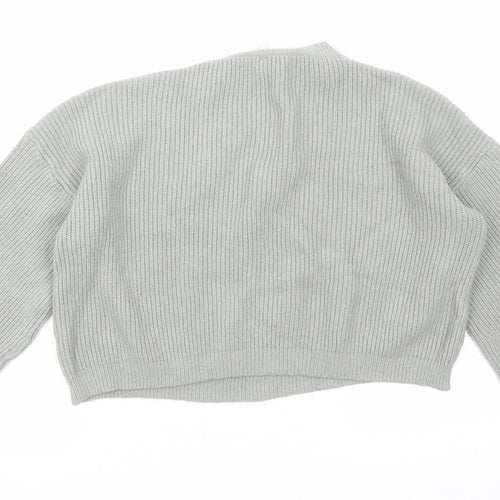 Dreamers Womens Green Round Neck Viscose Pullover Jumper Size L