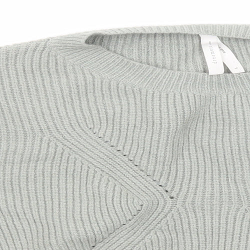 Dreamers Womens Green Round Neck Viscose Pullover Jumper Size L