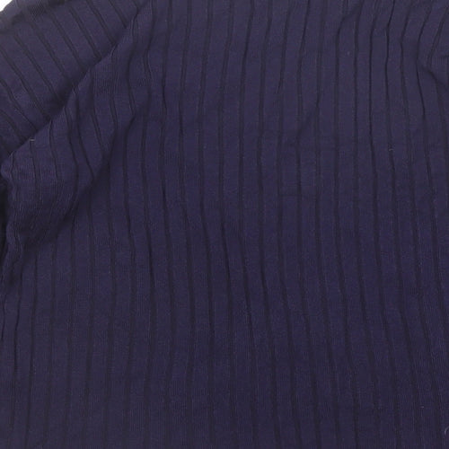 Topshop Womens Blue Round Neck Viscose Pullover Jumper Size 10