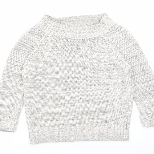 Debenhams Womens Grey Round Neck Acrylic Pullover Jumper Size 10
