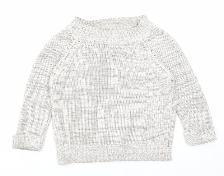 Debenhams Womens Grey Round Neck Acrylic Pullover Jumper Size 10