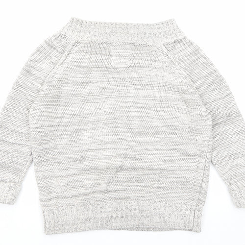 Debenhams Womens Grey Round Neck Acrylic Pullover Jumper Size 10