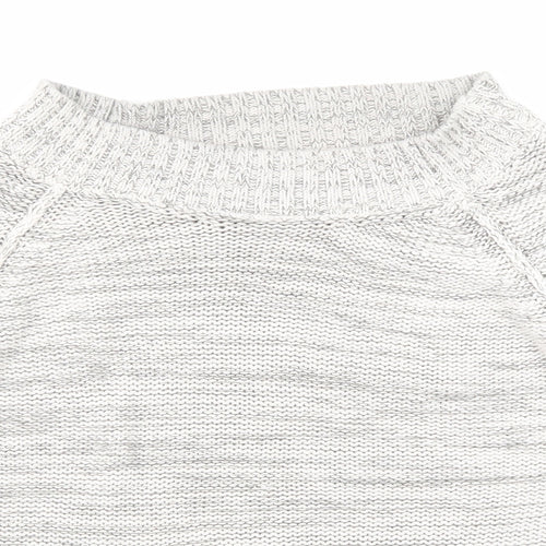 Debenhams Womens Grey Round Neck Acrylic Pullover Jumper Size 10
