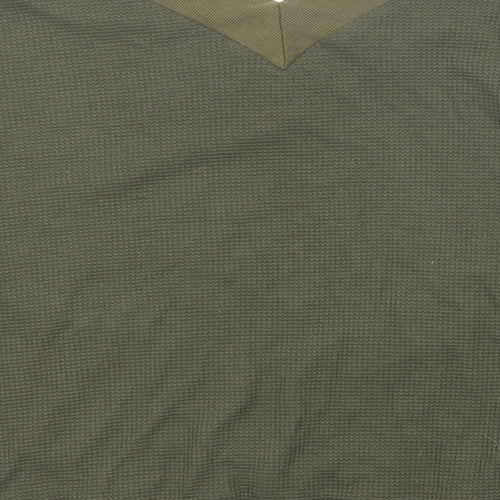 Yidarton Womens Green V-Neck Cotton Pullover Jumper Size L