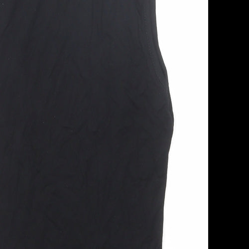 Nasty Gal Womens Black Polyester Basic Tank Size XS Mock Neck