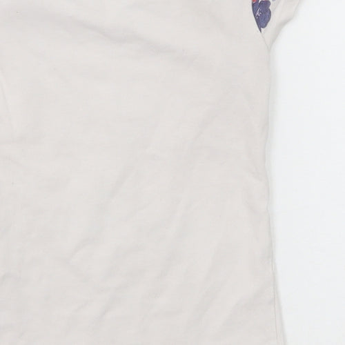 Mayoral Girls White Cotton Pullover T-Shirt Size 2 Years Round Neck Pullover