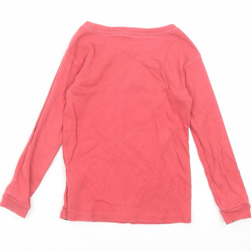 Gap Boys Red Cotton Pullover T-Shirt Size 5 Years Round Neck Pullover - Happy Camper
