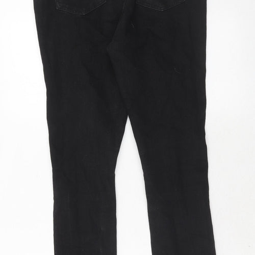 Boohoo Womens Black Cotton Skinny Jeans Size 12 Regular Zip