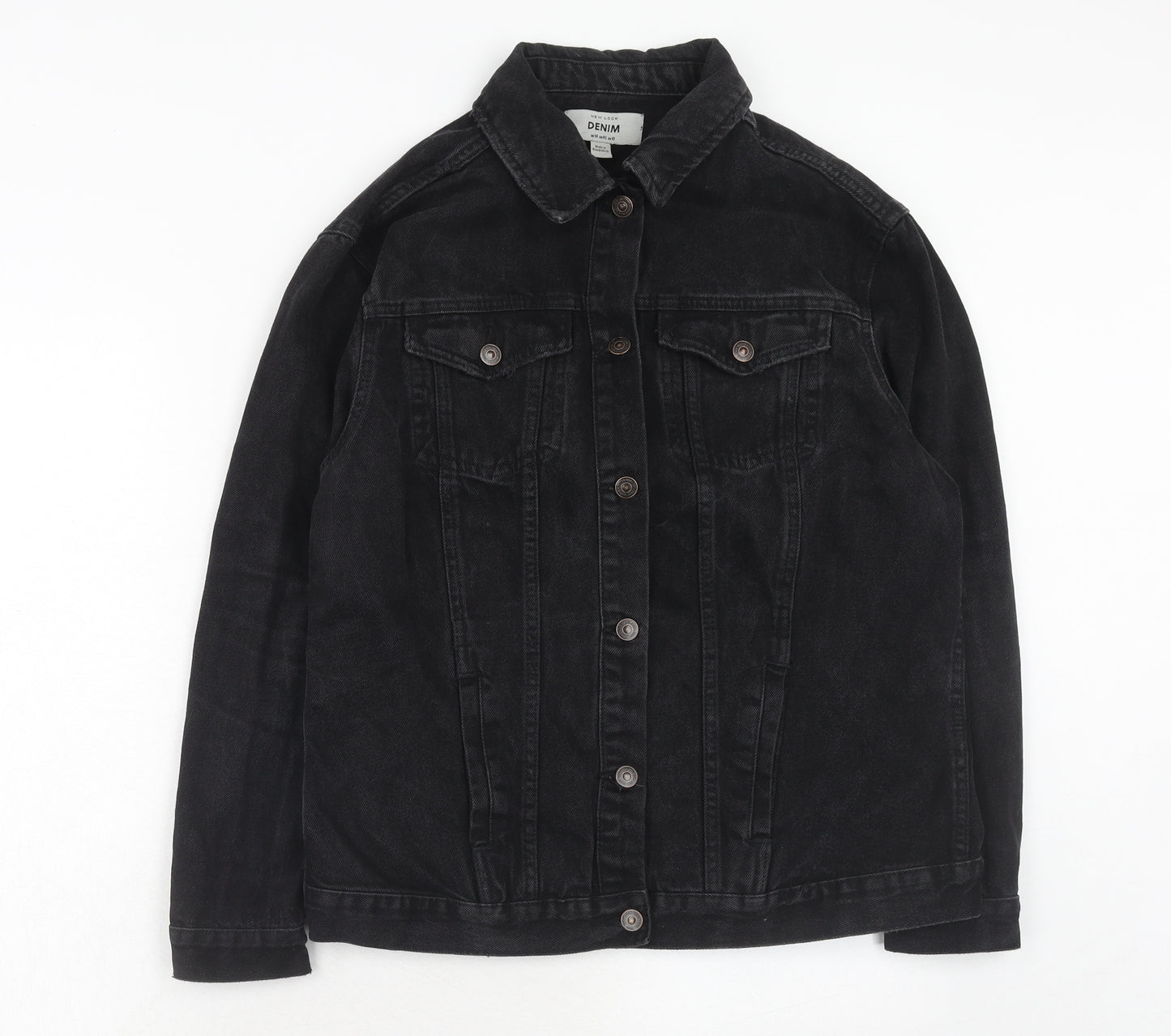 New Look Womens Black Jacket Size 14 Button