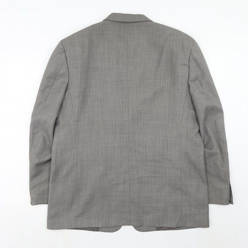 Zantos Mens Grey Polyester Jacket Suit Jacket Size 44 Regular