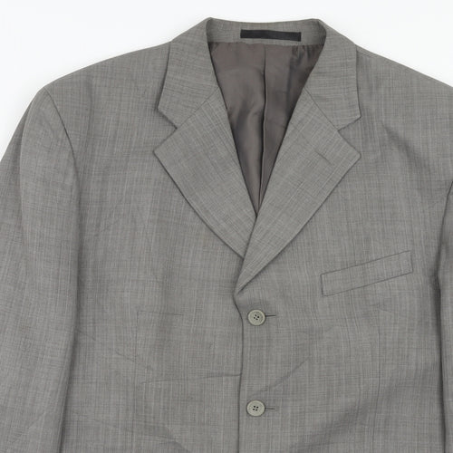 Zantos Mens Grey Polyester Jacket Suit Jacket Size 44 Regular