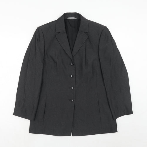 Libra Womens Black Polyester Jacket Suit Jacket Size 12