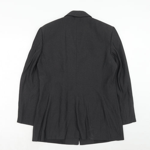 Libra Womens Black Polyester Jacket Suit Jacket Size 12