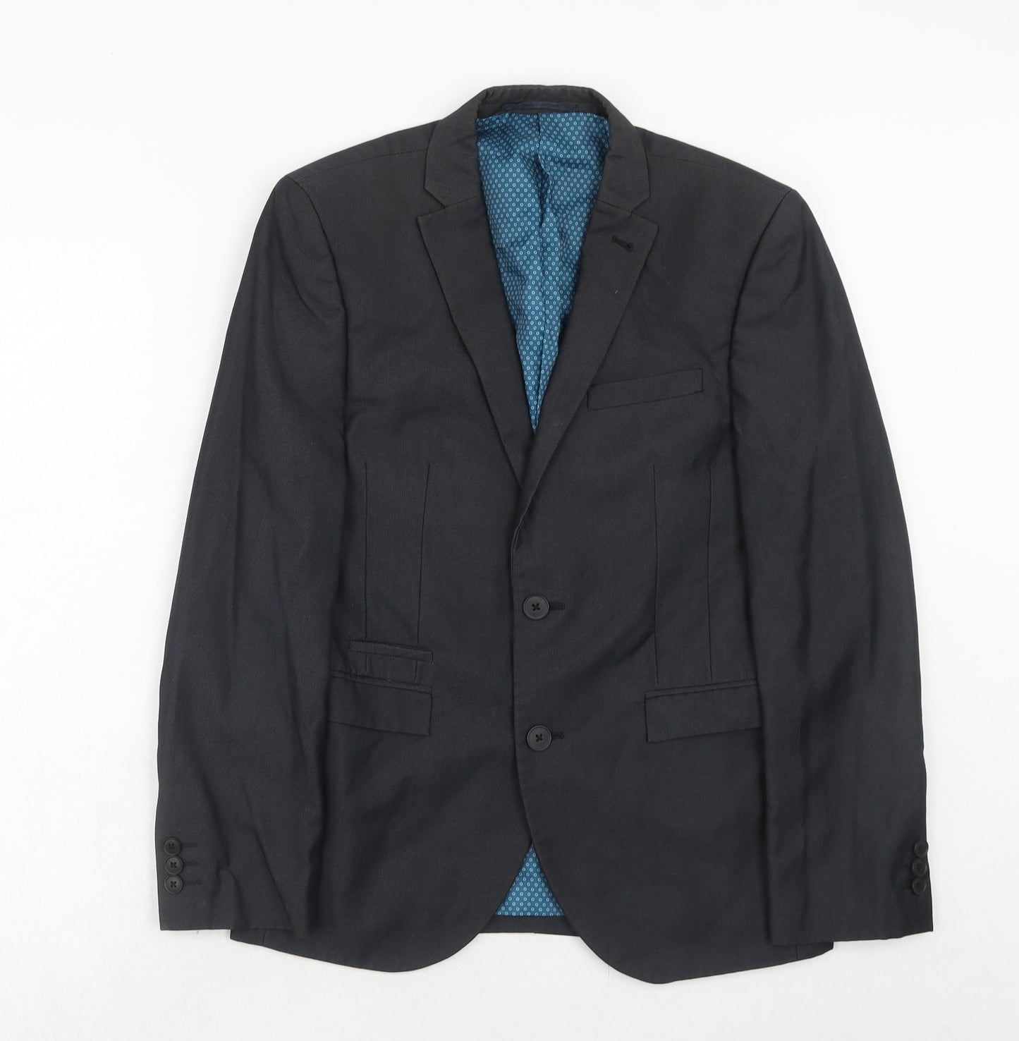 NEXT Mens Blue Polyester Jacket Suit Jacket Size 36 Regular