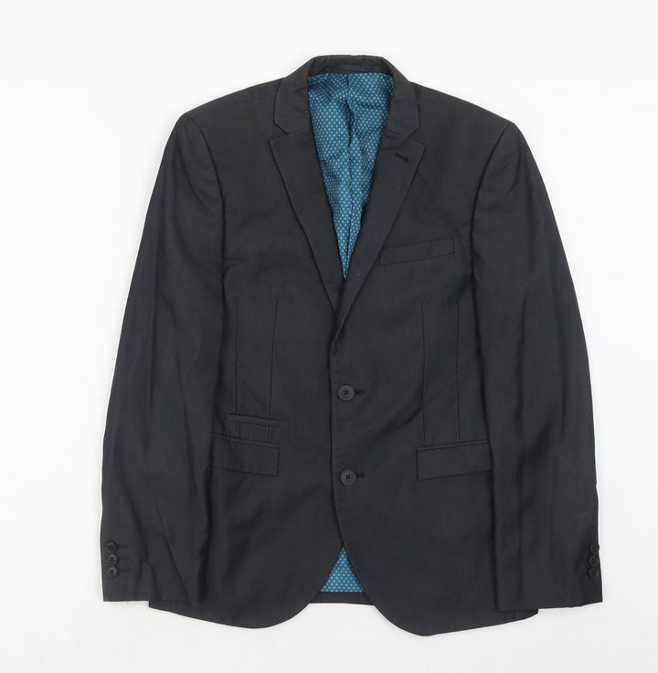 NEXT Mens Blue Polyester Jacket Suit Jacket Size 36 Regular