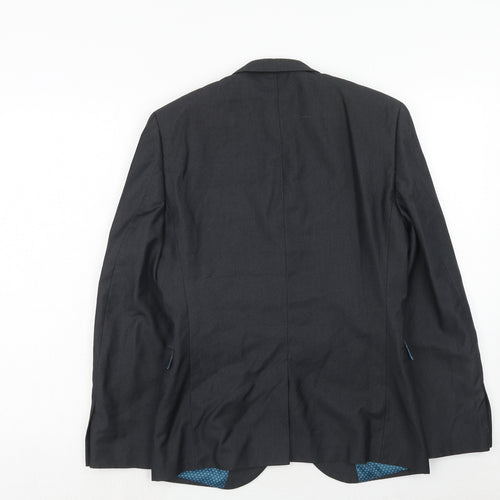 NEXT Mens Blue Polyester Jacket Suit Jacket Size 36 Regular