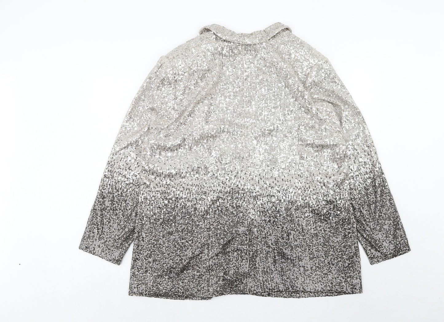 Marks and Spencer Womens Beige Polyester Jacket Blazer Size 20 - Sequin