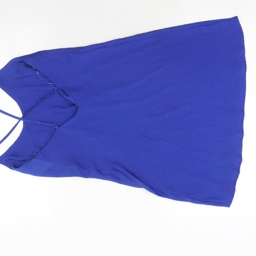 Marks and Spencer Womens Blue Polyester Mini Size 6 Round Neck Pullover