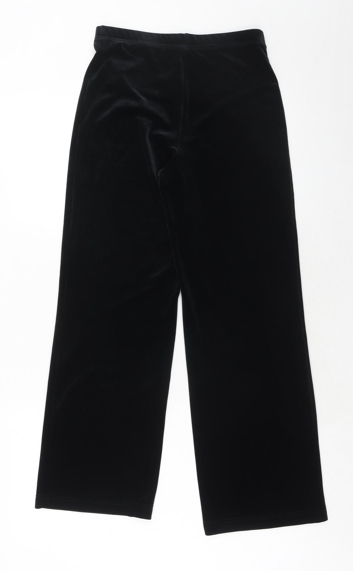 Marks and Spencer Womens Black Polyester Trousers Size 8 Regular