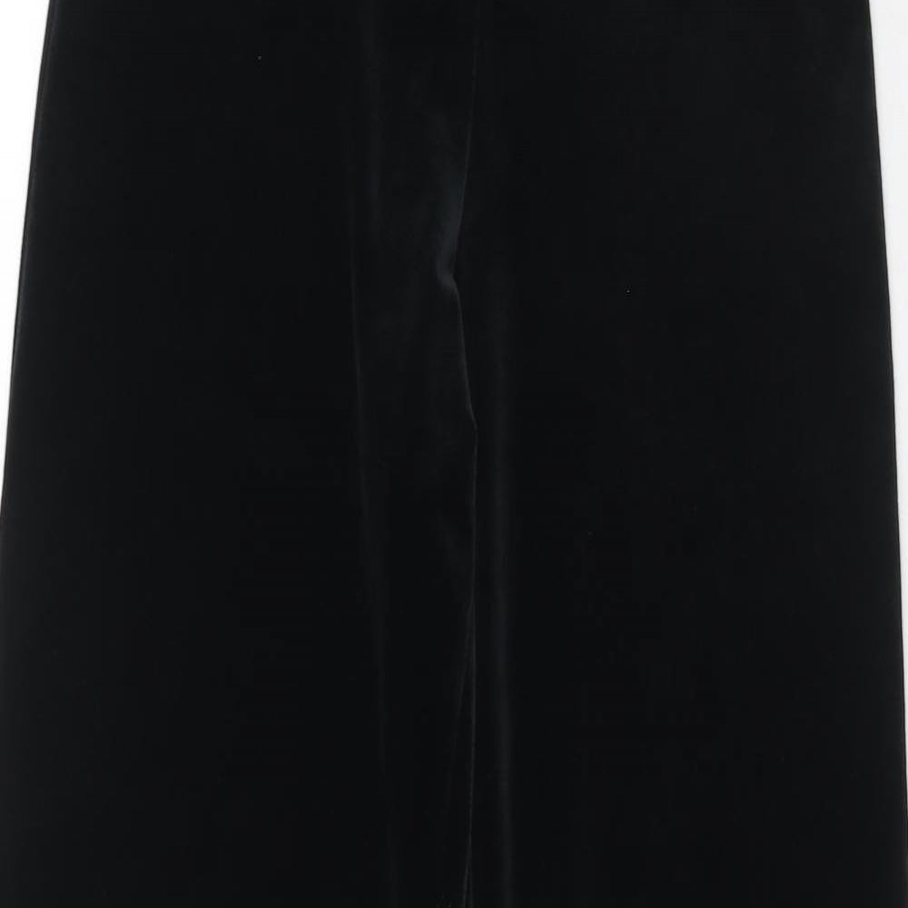 Marks and Spencer Womens Black Polyester Trousers Size 8 Regular