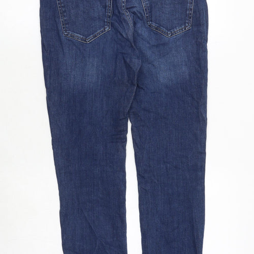 NEXT Womens Blue Cotton Skinny Jeans Size 12 Regular Zip