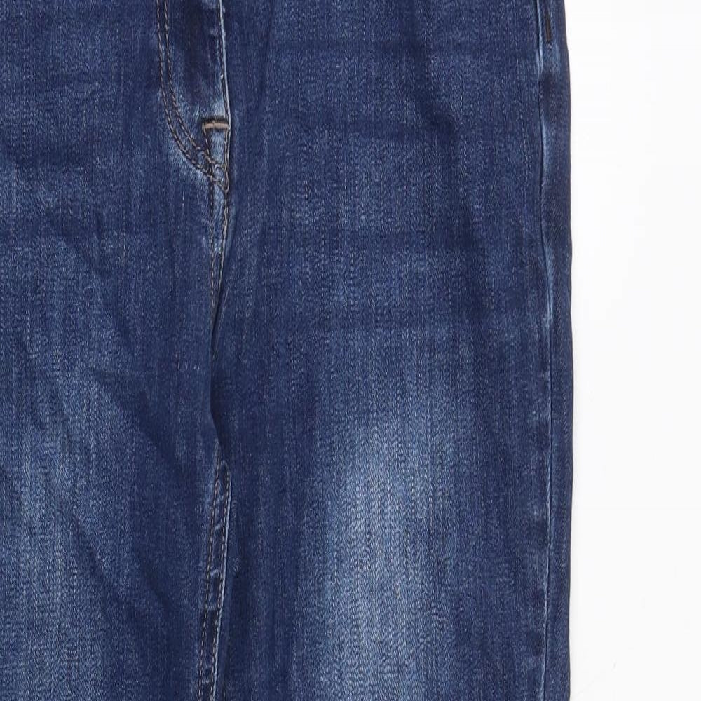 NEXT Womens Blue Cotton Skinny Jeans Size 12 Regular Zip