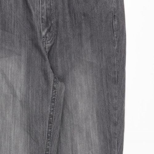 Therapy Womens Grey Cotton Skinny Jeans Size 16 Extra-Slim Zip