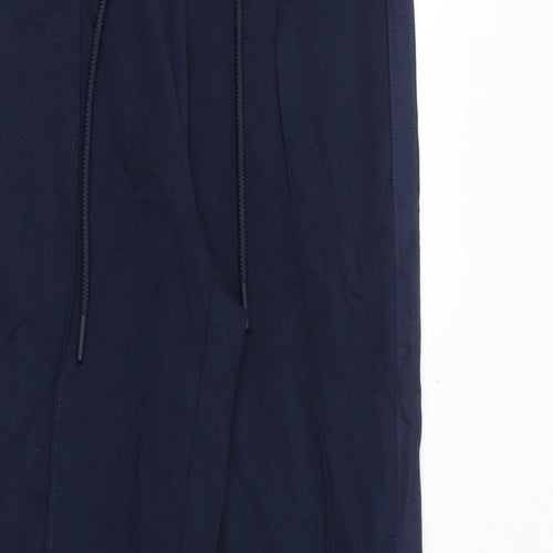 Marks and Spencer Womens Blue Cotton Trousers Size 6 Regular Drawstring