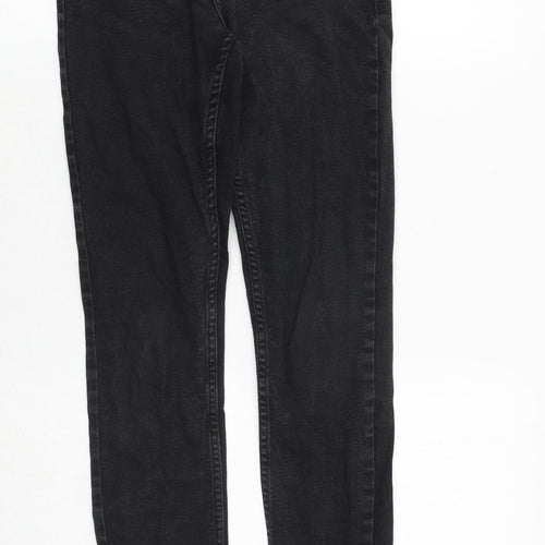 NL Denim Mens Black Cotton Skinny Jeans Size 28 in Slim Zip