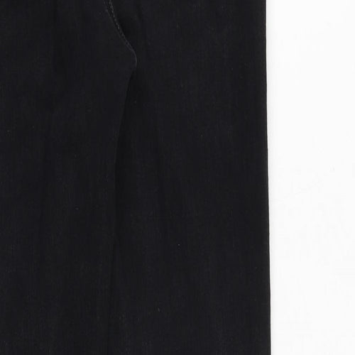 Marks and Spencer Womens Black Cotton Skinny Jeans Size 8 Regular Zip